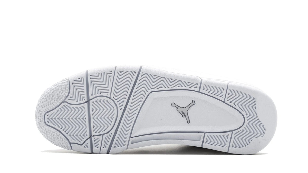 Air Jordan 4 Retro Pure Money White Leather Sneakers