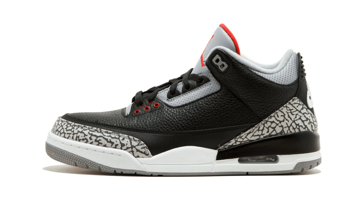 Air Jordan 3 Retro OG Black Cement - Authentic Nike Air Heel